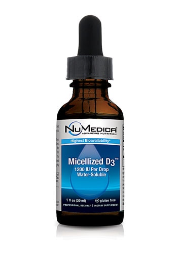 NuMedica Micellized D3 -- 1200 IU - 1 fl oz