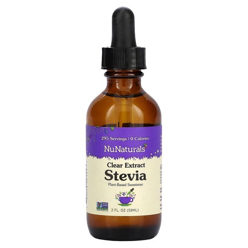 NuNaturals Pure Liquid™ Clear Stevia™ Glass Bottle