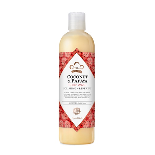 Nubian Heritage Cruelty-Free Coconut Oil & Papaya Hydrating Body Wash Cleanser for Dry Skin