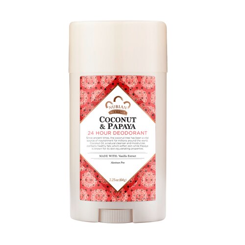 Nubian Heritage Cruelty-Free Coconut Oil & Papaya with Shea Butter Deodorant Stick -- 2.25 oz