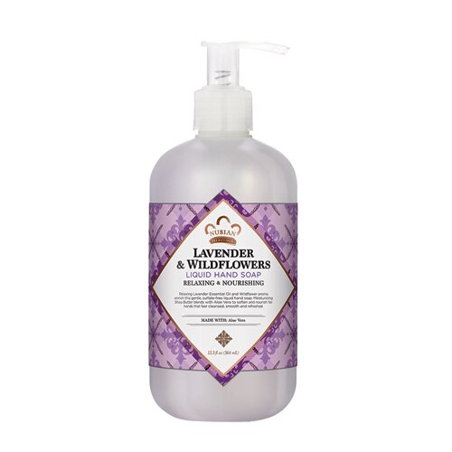 Nubian Heritage Cruelty-Free Liquid Hand Soap for Dry Hands - Lavender & Wildflowers -- 12.3 fl oz