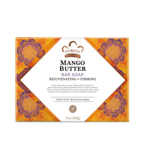 Nubian Heritage Cruelty-Free Mango Butter with Shea Butter Bar Soap for Dry Skin -- 5 oz