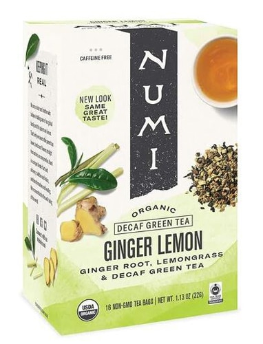 Numi Organic Tea Decaf Ginger Lemon -- 16 Tea Bags