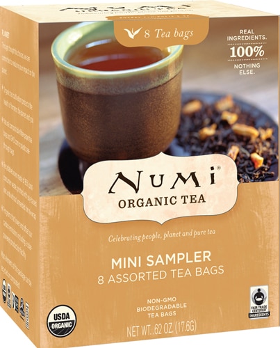 Numi Organic Tea Mini Sampler 8 Assorted Tea Bags -- 8 Tea Bags