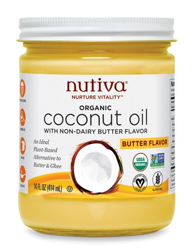 vitacost.com | Nutiva Organic Coconut Oil with Buttery Flavor -- 14 fl oz