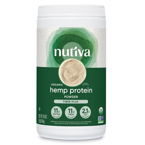 Nutiva Organic Hemp Protein Powder - Fiber Plus -- 16 oz