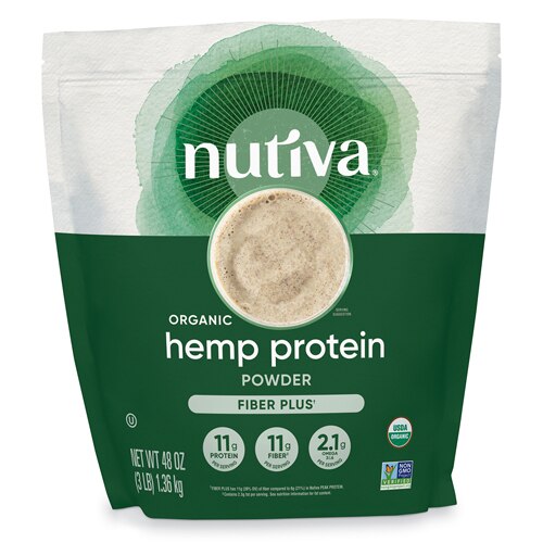 Nutiva Organic Hemp Protein Powder - Fiber Plus -- 48 oz