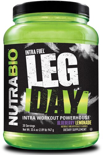 NutraBio Leg Day Blueberry Lemonade -- 33.4 oz