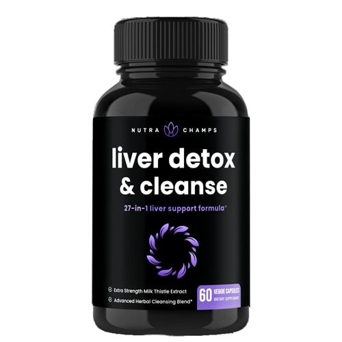 NutraChamps Liver Detox & Cleanse 27-In-1 Liver Support Formula -- 60 Veggie Capsules