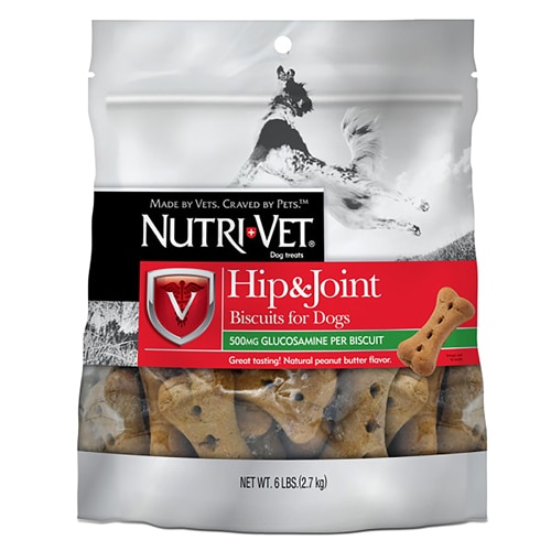 Nutri-Vet Hip and Joint Biscuits for Dogs Peanut Butter