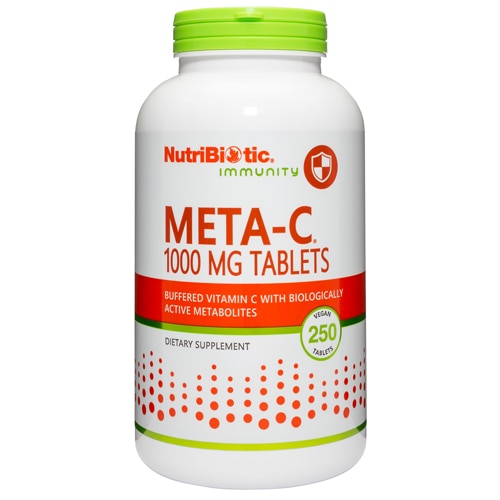 NutriBiotic Buffered Meta-C -- 1000 mg - 250 Vegan Tablets
