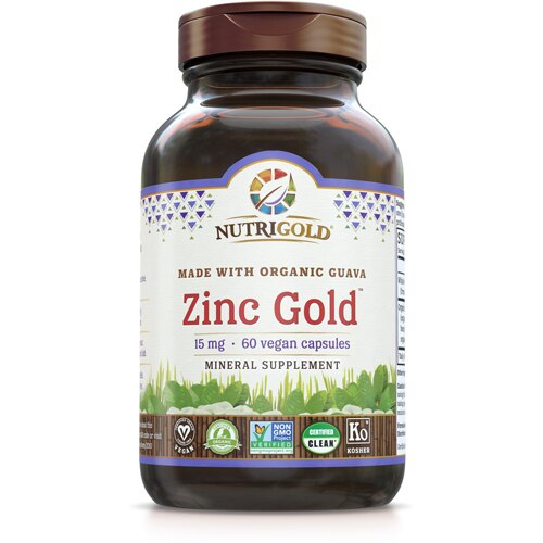 NutriGold Zinc Gold™ -- 15 mg - 60 Organic Veggie Capsules