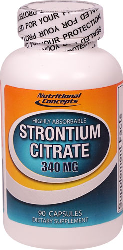 Nutritional Concepts Strontium Citrate -- 340 mg - 90 Capsules
