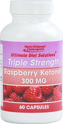 Nutritional Concepts Triple Strength Raspberry Ketones -- 300 mg - 60 Capsules