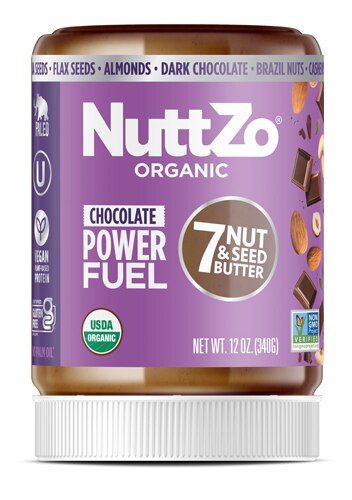 NuttZo Organic 7 Nut & Seed Butter Paleo Power Fuel Chocolate -- 12 oz