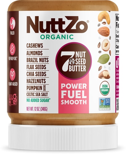 NuttZo Organic 7 Nut & Seed Butter Paleo Power Fuel Smooth