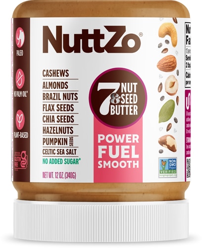 NuttZo Power Fuel 7 Nut & Seed Butter Smooth -- 12 oz