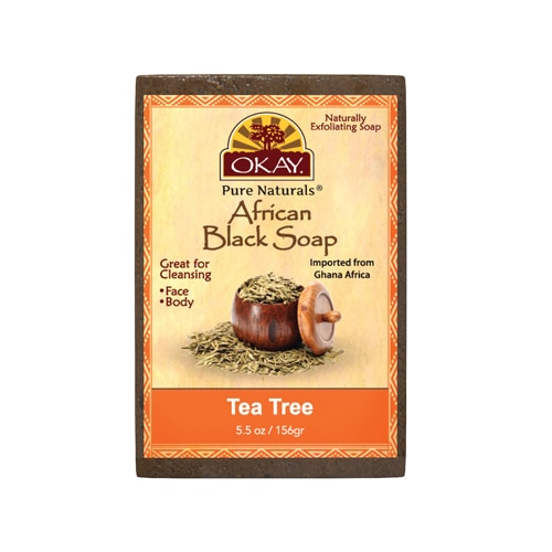 OKAY Pure Naturals African Black Bar Soap - Tea Tree