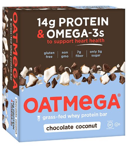 Oatmega Bar Chocolate Coconut Crisp -- 12 Bars