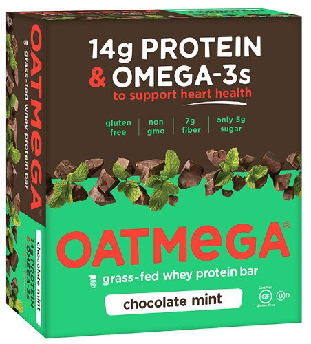 Oatmega Bar Chocolate Mint -- 12 Bars