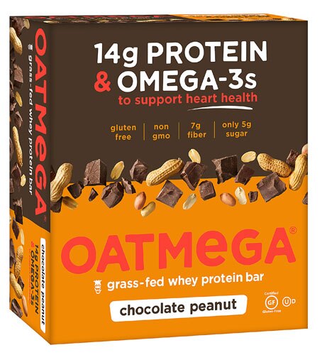 Oatmega Bar Chocolate Peanut Crisp -- 12 Bars