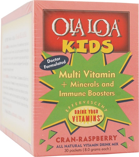 Ola Loa Kids Multi-Vitamin Drink Cran-Raspberry -- 30 Packets