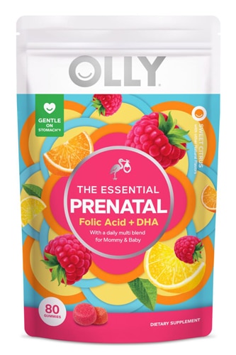 Olly The Essential Prenatal Folic Acid + DHA Gummies Sweet Citrus