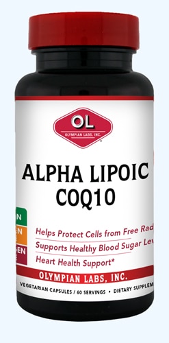 Olympian Labs Alpha Lipoic COQ10 -- 200 mg - 60 Vegetarian Capsules