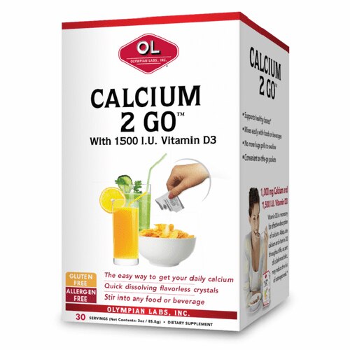 Olympian Labs Calcium 2 Go™ with 1500 I.U. Vitamin D3 -- 30 Packets