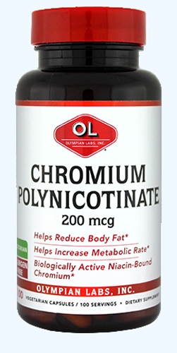 Olympian Labs Chromium Polynicotinate -- 200 mcg - 100 Capsules