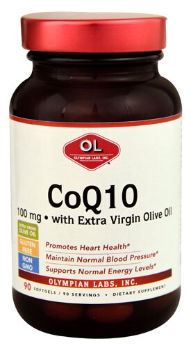 Olympian Labs CoQ10 with Extra Virgin Olive Oil -- 100 mg - 90 Softgels