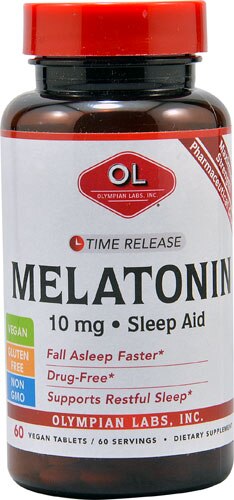 Olympian Labs Melatonin -- 10 mg - 60 Vegan Tablets