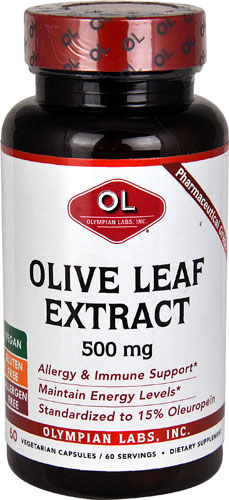 Olympian Labs Olive Leaf Extract -- 500 mg - 60 Capsules