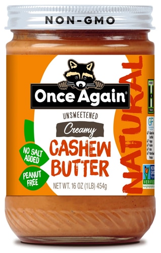 Once Again Creamy Cashew Butter - Unsweetened -- 16 oz