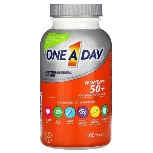 One-A-Day Women's 50+ Complete Multivitamin/Multimineral Supplement -- 100 Tablets