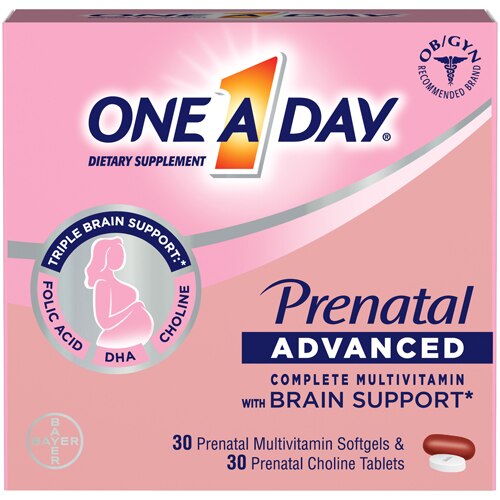 One-A-Day Womens Prenatal Advanced with Choline 30+30
