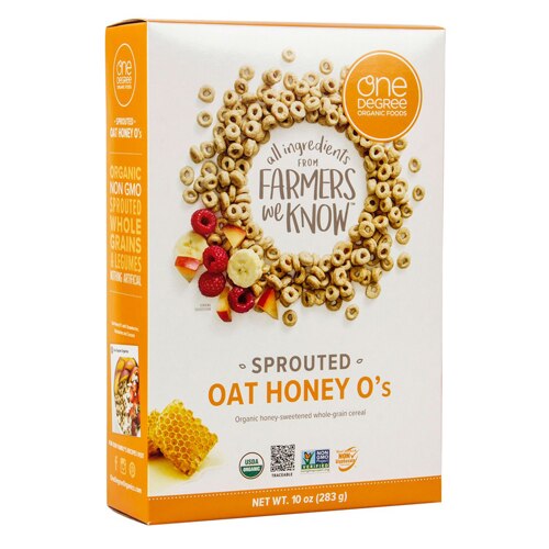 One Degree Organic Foods Sprouted Oat Honey O's
