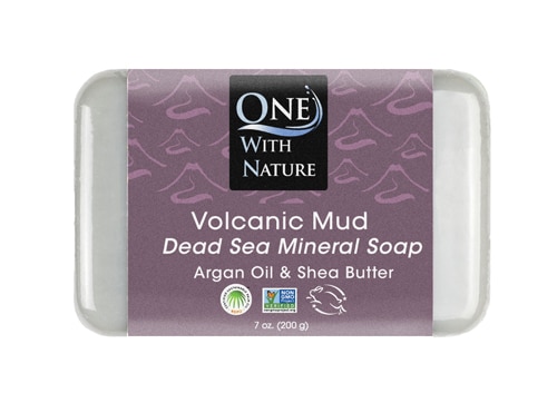 One With Nature Dead Sea Spa Mineral Soap Volcanic Mud -- 7 oz
