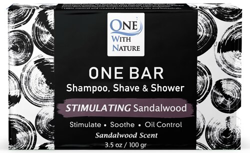 One With Nature Grooming Bar Stimulating Sandalwood