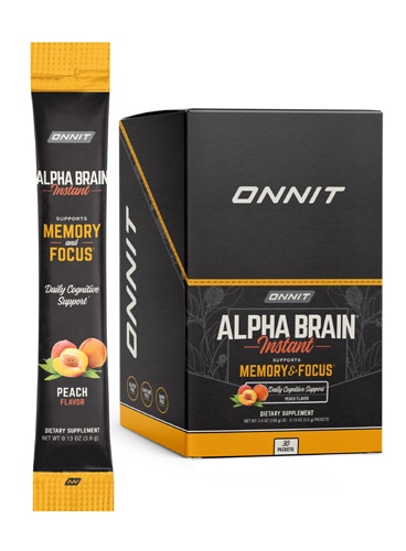 Onnit Alpha Brain Instant - Memory & Focus Peach -- 30 Packets