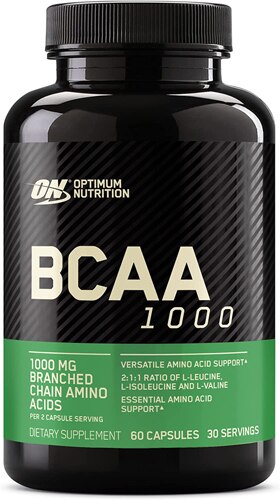 Optimum Nutrition BCAA 1000 Versatile Amino Acids Support -- 60 Capsules