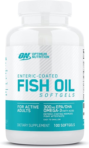 Optimum Nutrition Enteric-Coated Fish Oil Softgels -- 300 mg - 100 Softgels