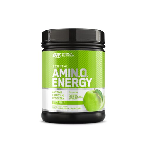 Optimum Nutrition Essential Amin.o. Energy Powder Anytime Energy and Recovery Green Apple -- 65 Servings