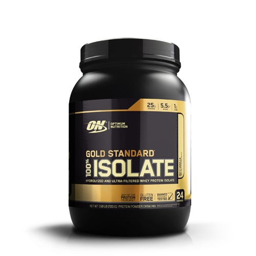 Optimum Nutrition Gold Standard 100% Isolate Protein Powder Drink Mix Rich Vanilla