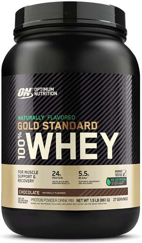 Optimum Nutrition 100 Whey Gold Standard Chocolate 1 9 Lb Tub