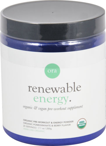 Ora Renewable Energy Pre-Workout Organic Pomegranate &amp; Berry -- 7.1 oz