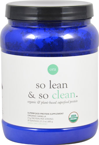Ora So Lean &amp; So Clean Organic &amp; Plant-Based Superfood Protein Organic Vanilla -- 20 Servings