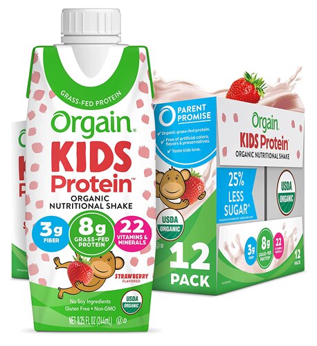 Orgain Kids Protein Organic Nutritional Shake Strawberry