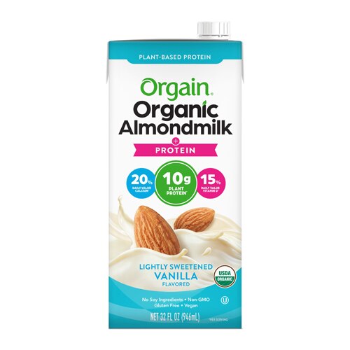 Orgain Organic 10g Plant Based Protein Almondmilk Lightly Sweetened Vanilla -- 32 fl oz