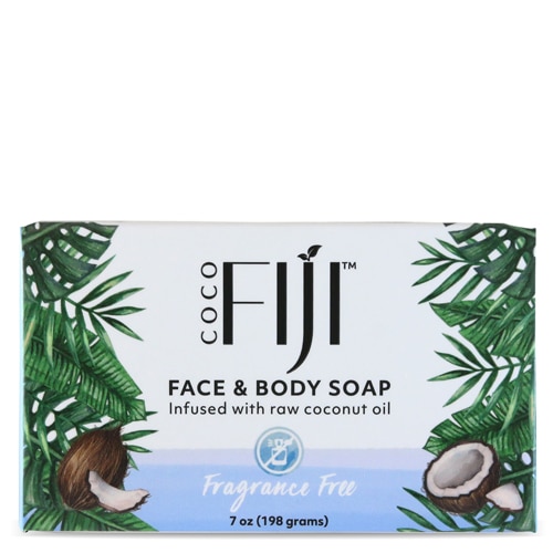 Organic Fiji Face and Body Coconut Oil Soap Fragrance Free -- 7 oz